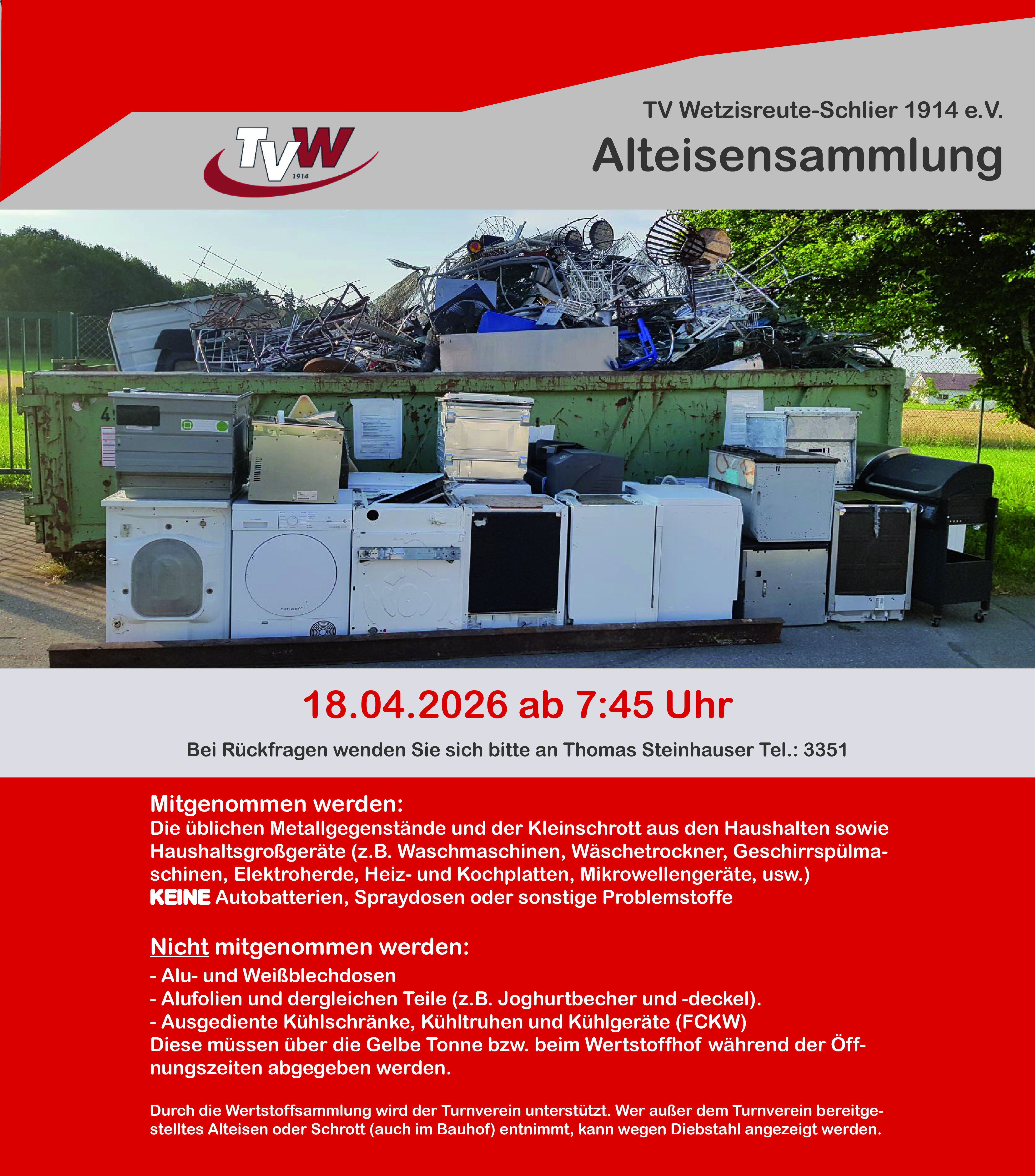 Alteisensammlung April 26 Alteisensammlung April 26